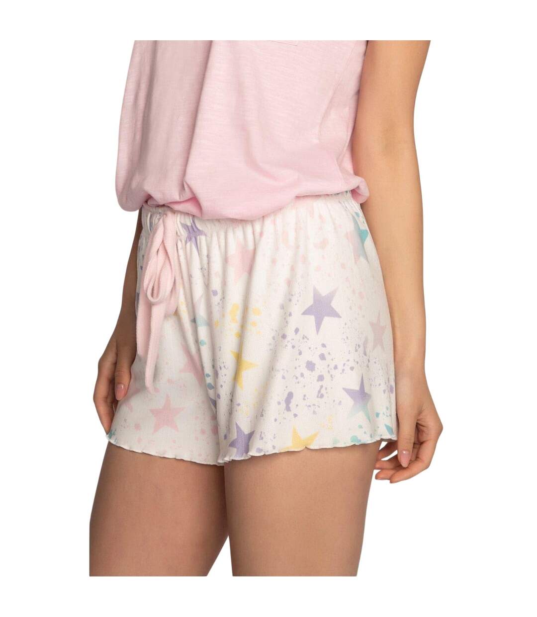 Short Motif/style Imprimé Étoile Femme Blanc Cassé PJ Salvage-4