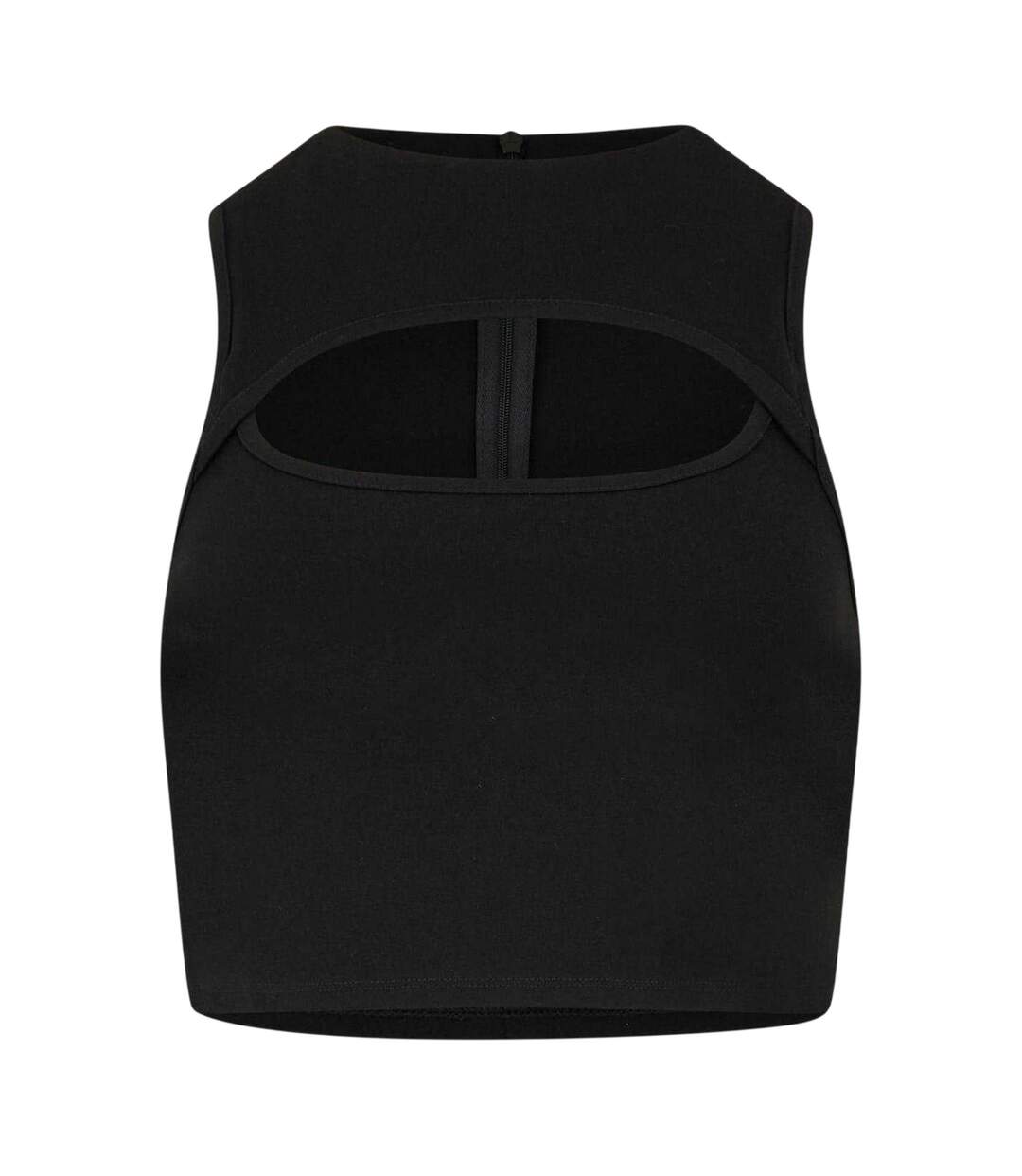 Womens/ladies Plain Cut Out Slim Tank Top Black Jack Wills-2