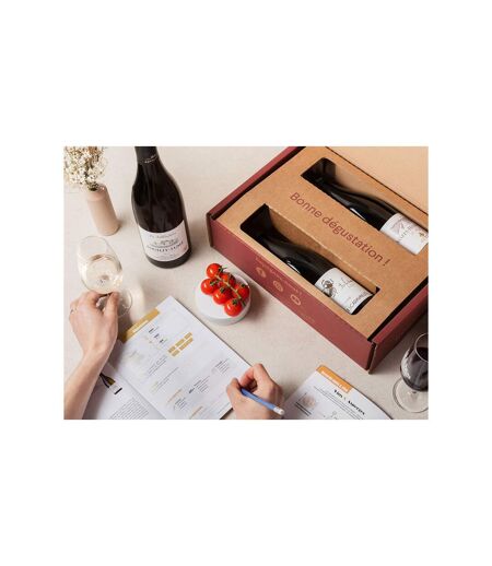 Abonnement de 6 mois : 3 grands vins par mois et livret de dégustation - SMARTBOX - Coffret Cadeau Gastronomie