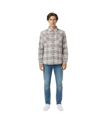 Mens Plaid Long-sleeved Overshirt Brown Check Jack Wills