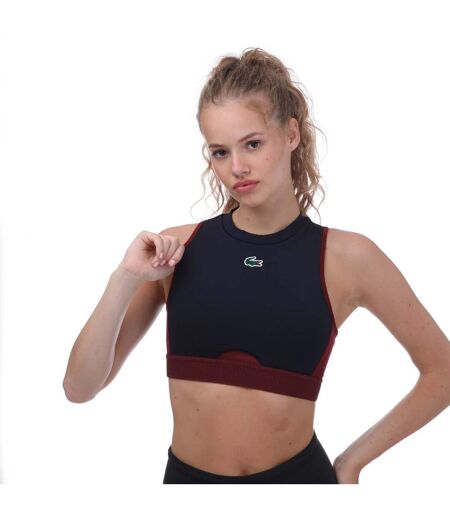 Womens/ladies Sport Stretch Sports Bra Navy Lacoste