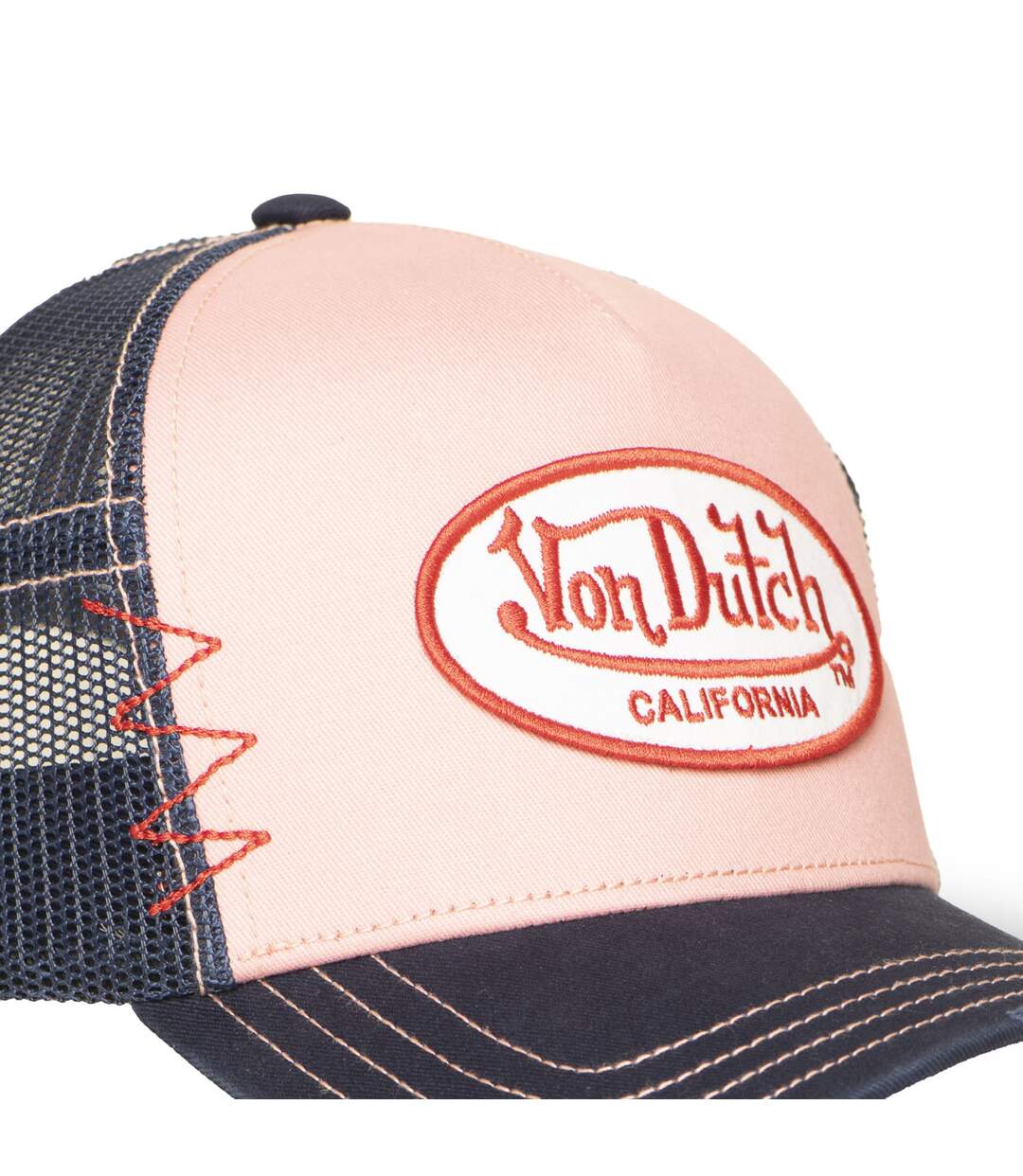 Casquette trucker avec filet effet usé et patch brodé Used Vondutch-3