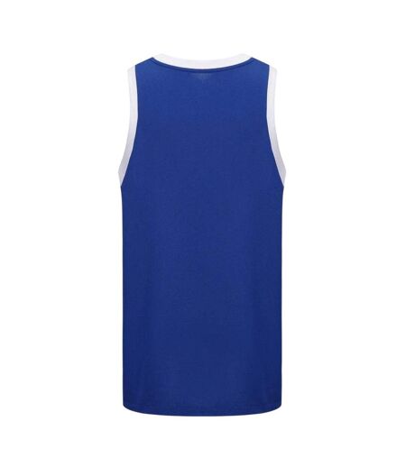 Unisex Adult Crew Neck Regular Sleeveless Tank Top Blue White Everlast