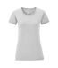 T-shirt Iconic Femme Gris Chiné Fruit Of The Loom-1
