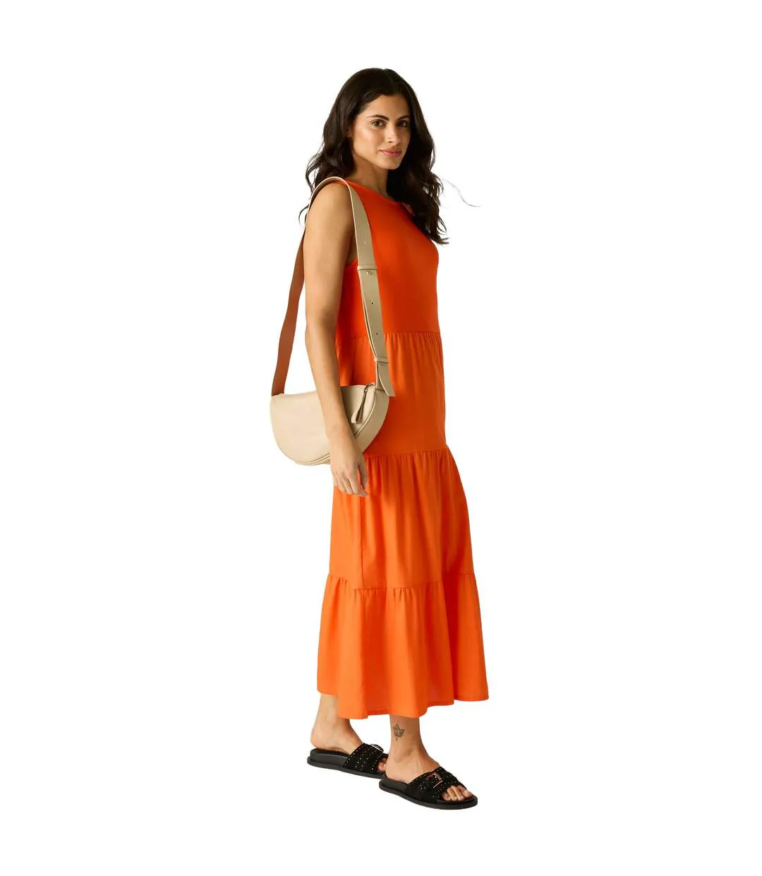 Womens/ladies Tarise Midi Dress Tangerine Tango Regatta-1