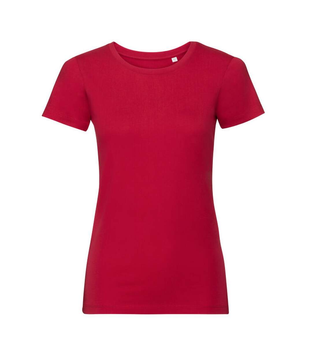 Womens/ladies organic short-sleeved t-shirt classic red Russell-1