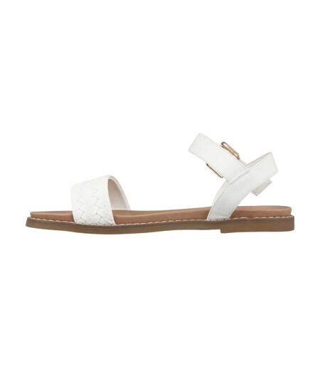 Claquettes Motif/style Tissé Femme Blanc Miso