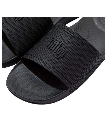 Mens Iqushion Pool Sliders Black Fit Flop