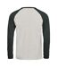T-shirt Manches Longues Motif/style Balle De Baseball Unlabeled Homme Ciment Vert Foncé Tee Jays-2