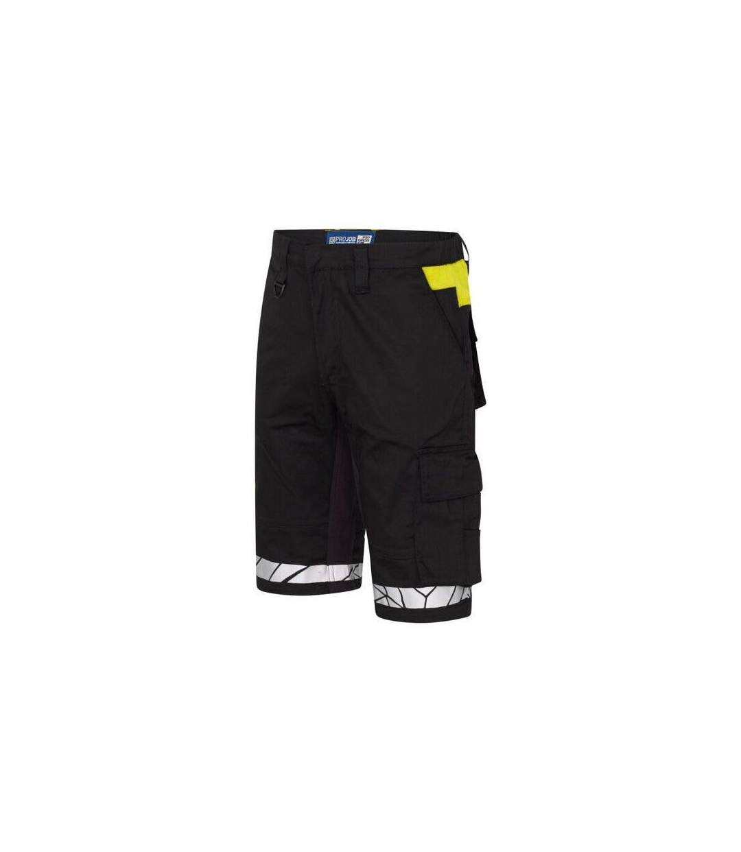 Mens Progression 7510 Work Shorts Black Yellow Projob-4