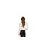 Womens/ladies Ribbed V Neck Regular Cardigan Ivory Pelican Calvin Klein-1