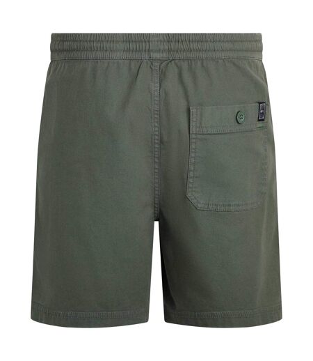 Mens weston canvas shorts army green Weird Fish