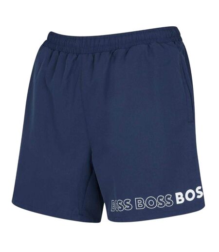 Short De Bain Motif/style Logo Homme Bleu Marine Foncé Boss