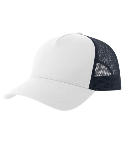 Casquette Trucker Rapper Blanc Bleu Marine Atlantis