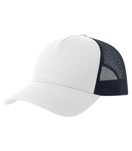 Casquette Trucker Rapper Blanc Bleu Marine Atlantis