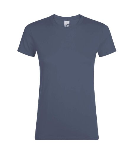 SOLS Womens/Ladies Regent Short Sleeve T-Shirt (Denim) - UTPC2792