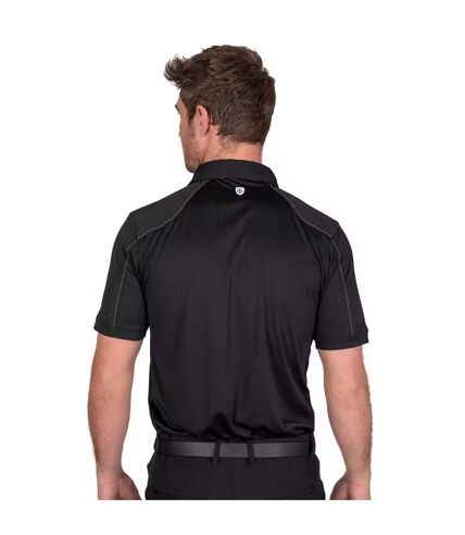 Polo de golf surpiqué pour hommes noir Island Green