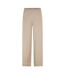 Pantalon Femme Beige Couture-1