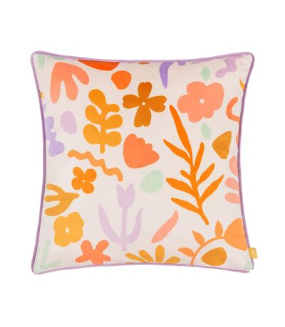 Amelie velvet doodles cushion cover 43cm x 43cm multicoloured Furn