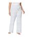 Womens/ladies Snowflake Relaxed Fit Christmas Lounge Pants Light Blue PJ Salvage-4