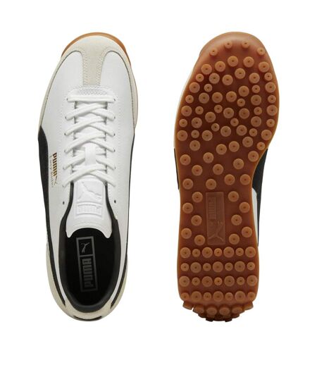 Mens Easy Rider Mix Suede Low Trainers White Puma