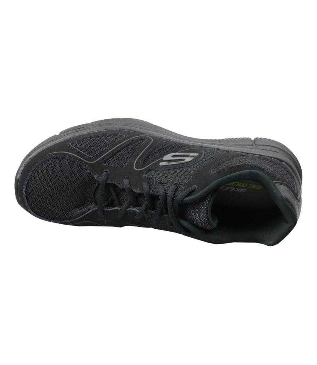 Baskets Satisfaction Homme Noir Skechers-3