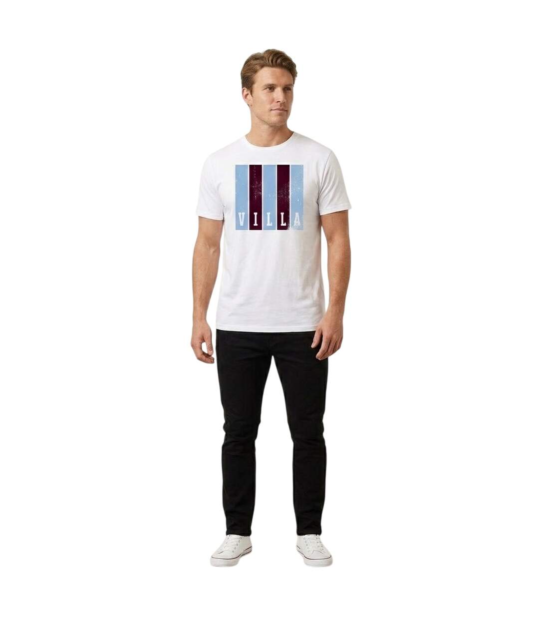 Mens Villa Short-sleeved T-shirt White AWD-1
