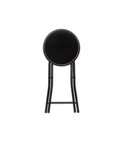 Tabouret Pliant en Velours Cyda 45cm Noir