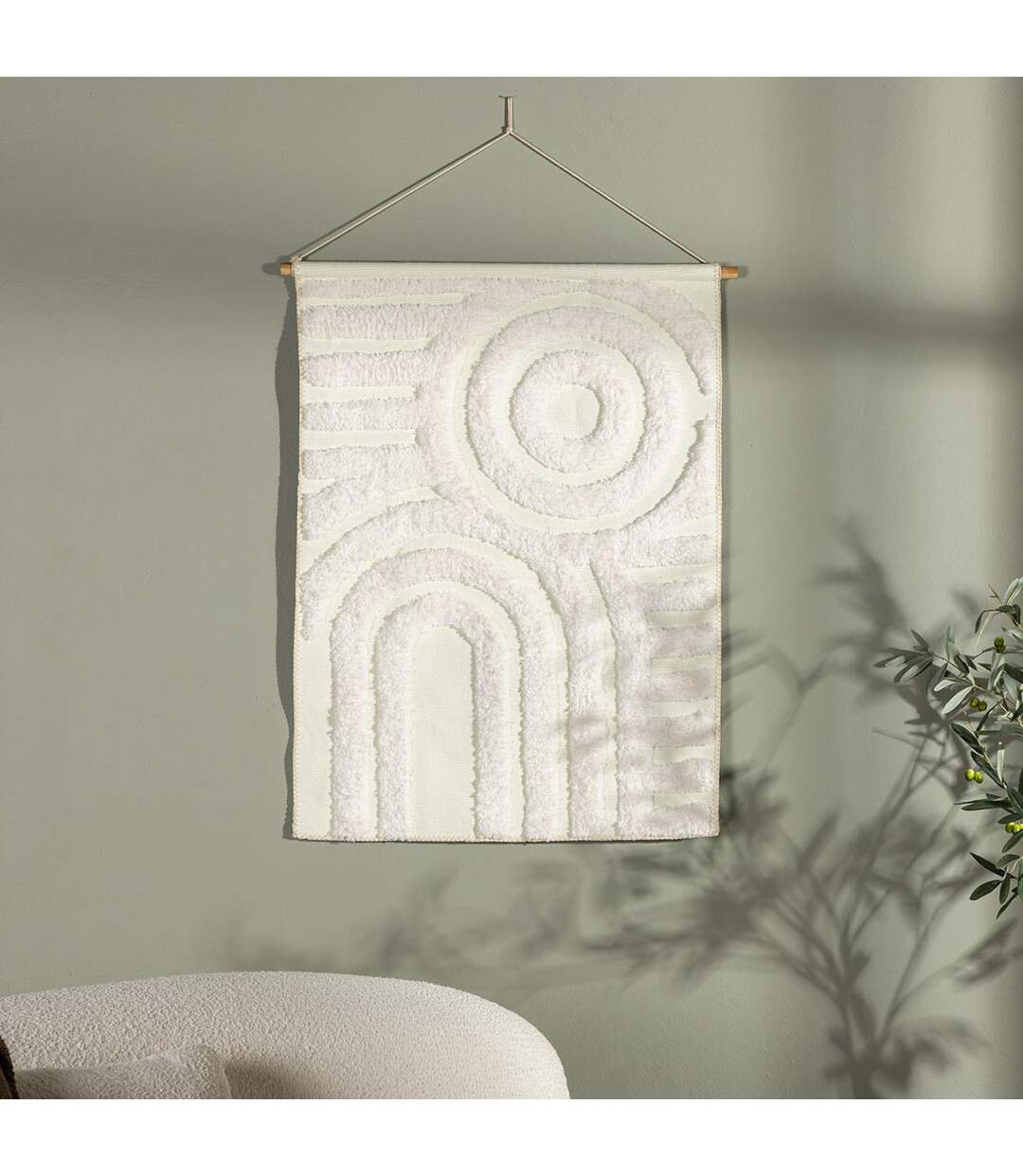 Toile Tapis à Suspendre Nikita 100cm Blanc-4
