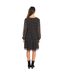 Robe À Smocks Motif/style Cachemire Femme Noir Be You-3