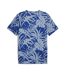 T-shirt Bleu Homme Puma Aop - L