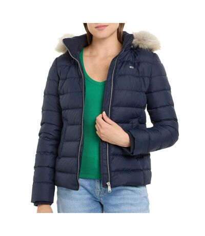 Doudoune marine femme tommy hilfiger basic hooded - l