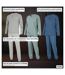 OZABI Ensemble Pyjama Homme Long Pack de 3, Haut Imprimé Col Boutonné-5