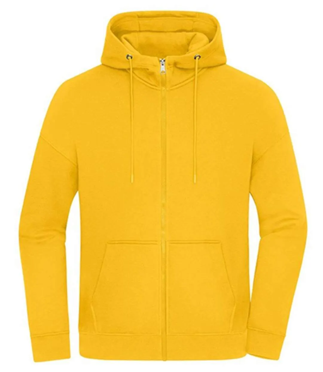 Sweat à capuche zippé oversize unisexe - 8043 - jaune tournesol-2