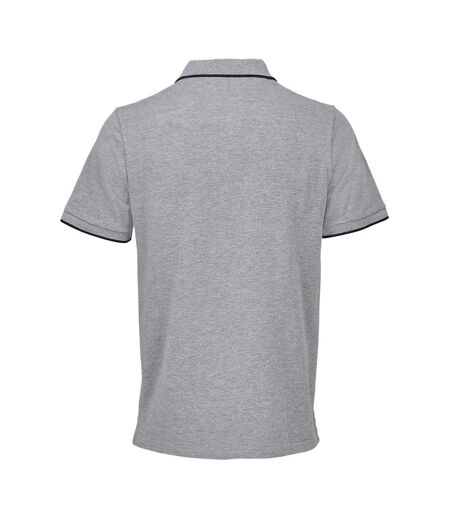 Polo Palermo Adulte Gris Chiné Bleu Marine Français SOLS