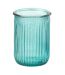 Vase Design en Verre Stripe 20cm Bleu Aqua-1