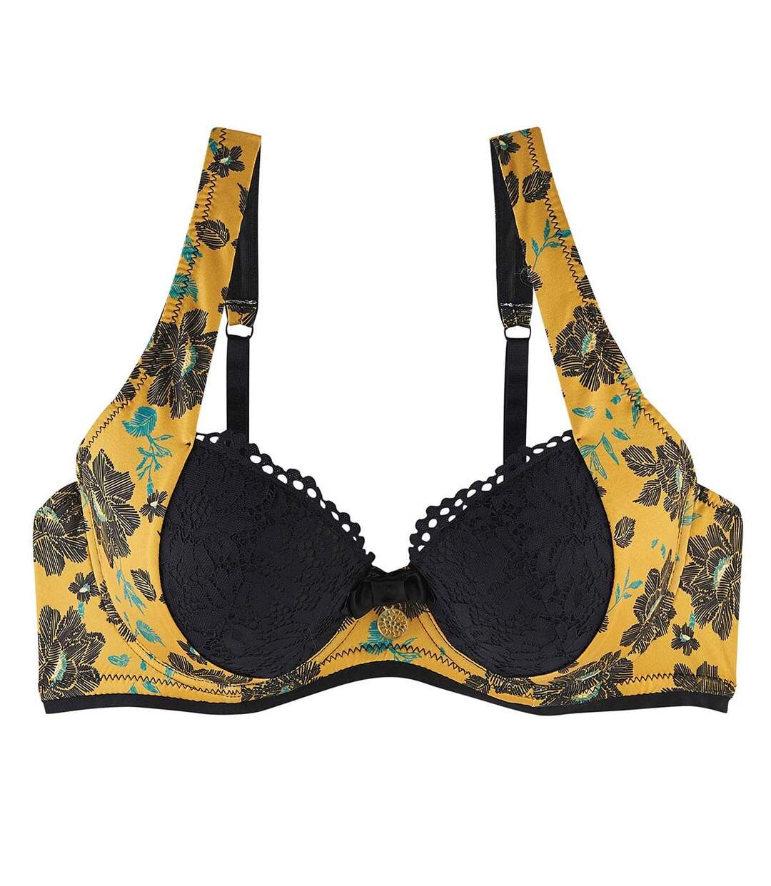 Soutien-gorge ampliforme coque moulée jaune Babillages