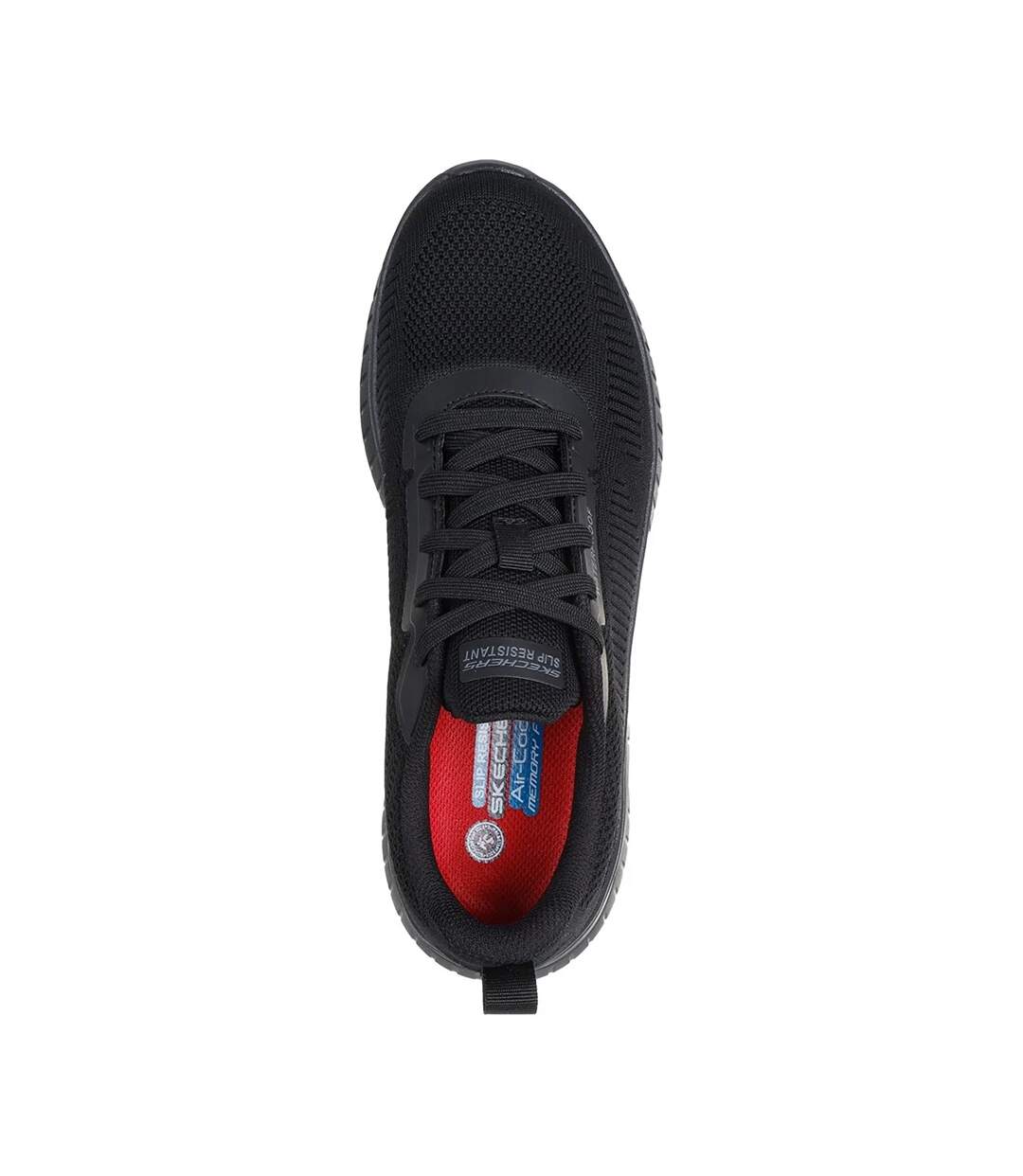 Womens/ladies Squad Chaos Occupational Shoes Black Skechers-3