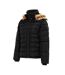 Womens/ladies Faux Fur Detachable Hood Parka Black I Saw It First-4