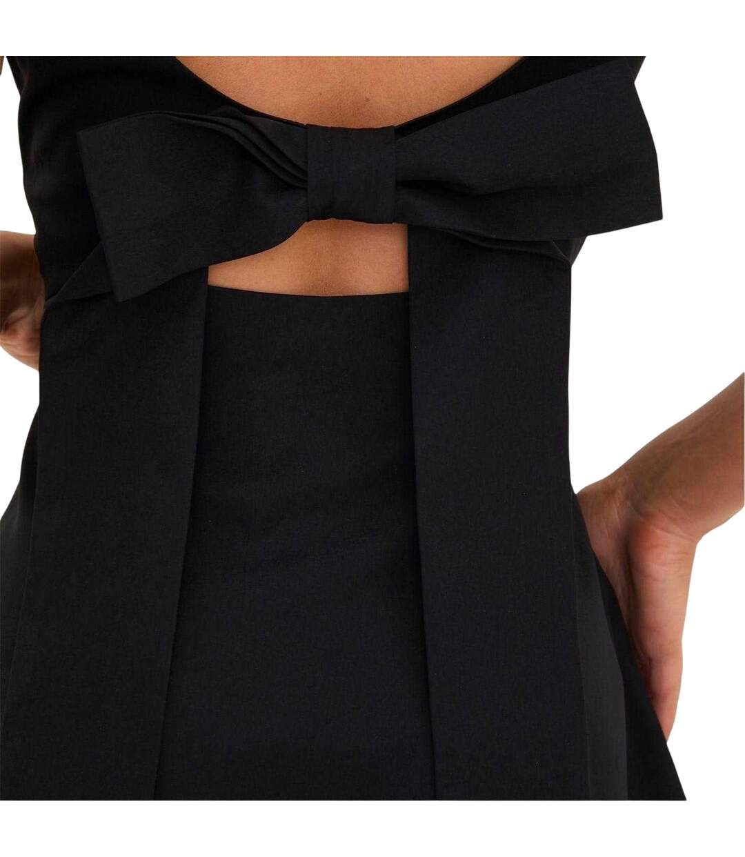 Robe Courte Sans Manches Femme Noir It-3