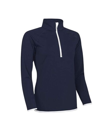 Pull Femme Bleu Marine Français Blanc Arctique Just Cool