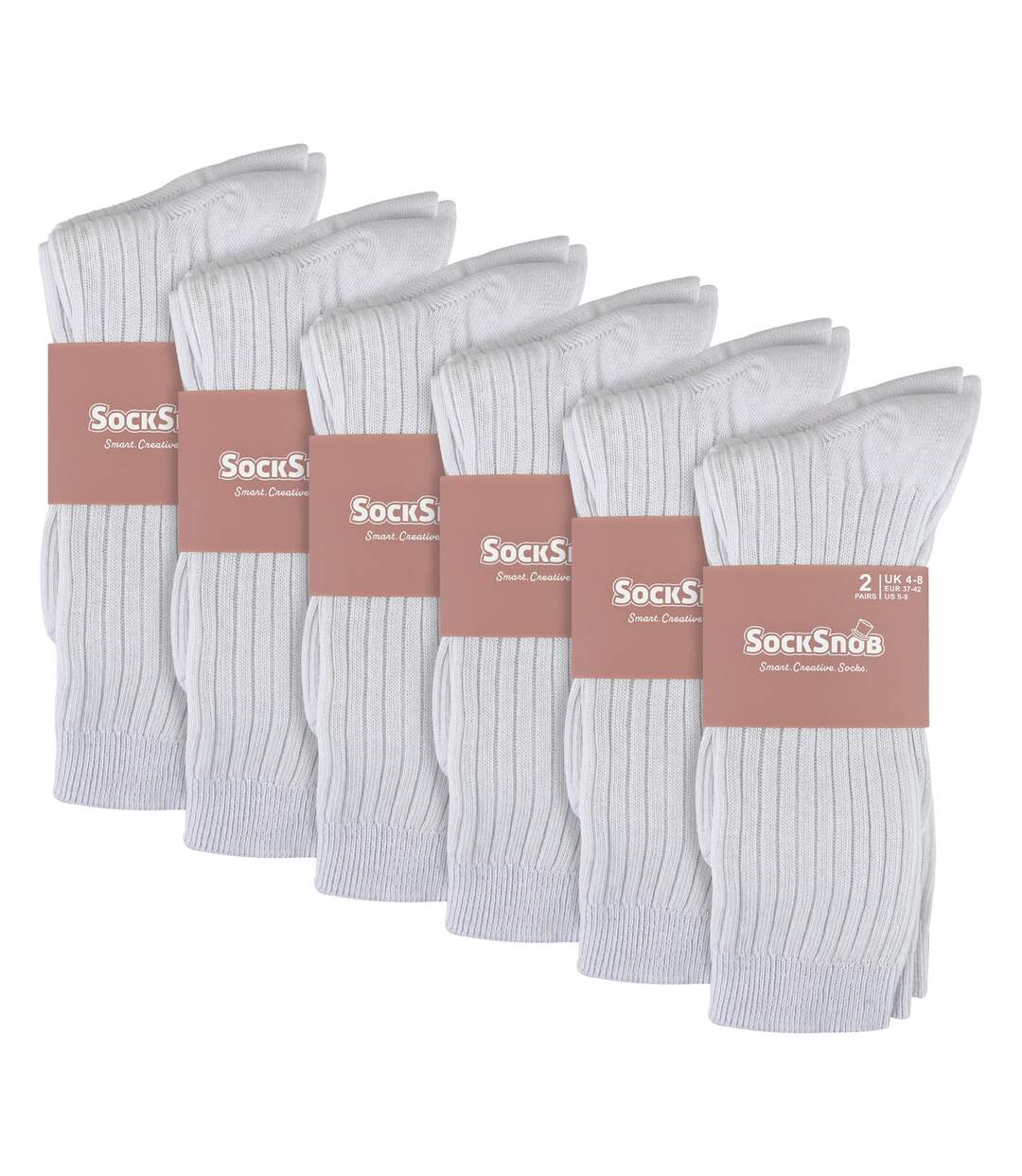 Sock Snob - Paquet de 12 chaussettes douces 100 % coton pour dames-2