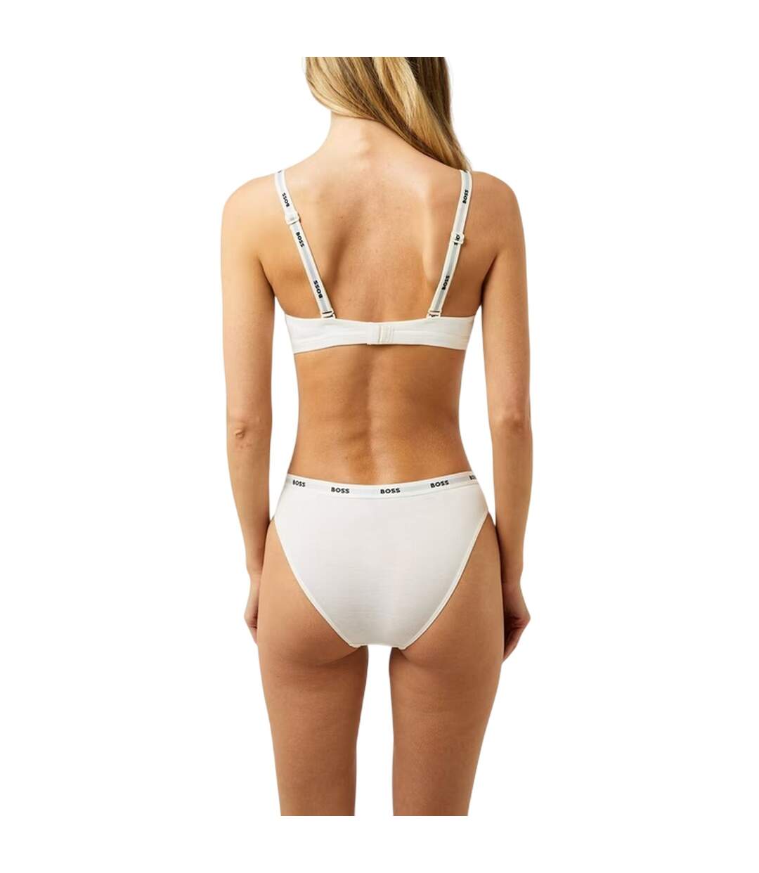 Womens/ladies Logo Briefs White Black Boss-3