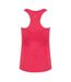 Womens/ladies Ava Scoop Neck Tank Top Pink Head-2