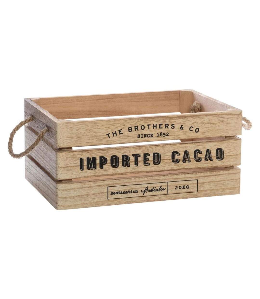 Lot de 3 Cagettes en Bois Brothers 35cm Naturel-3