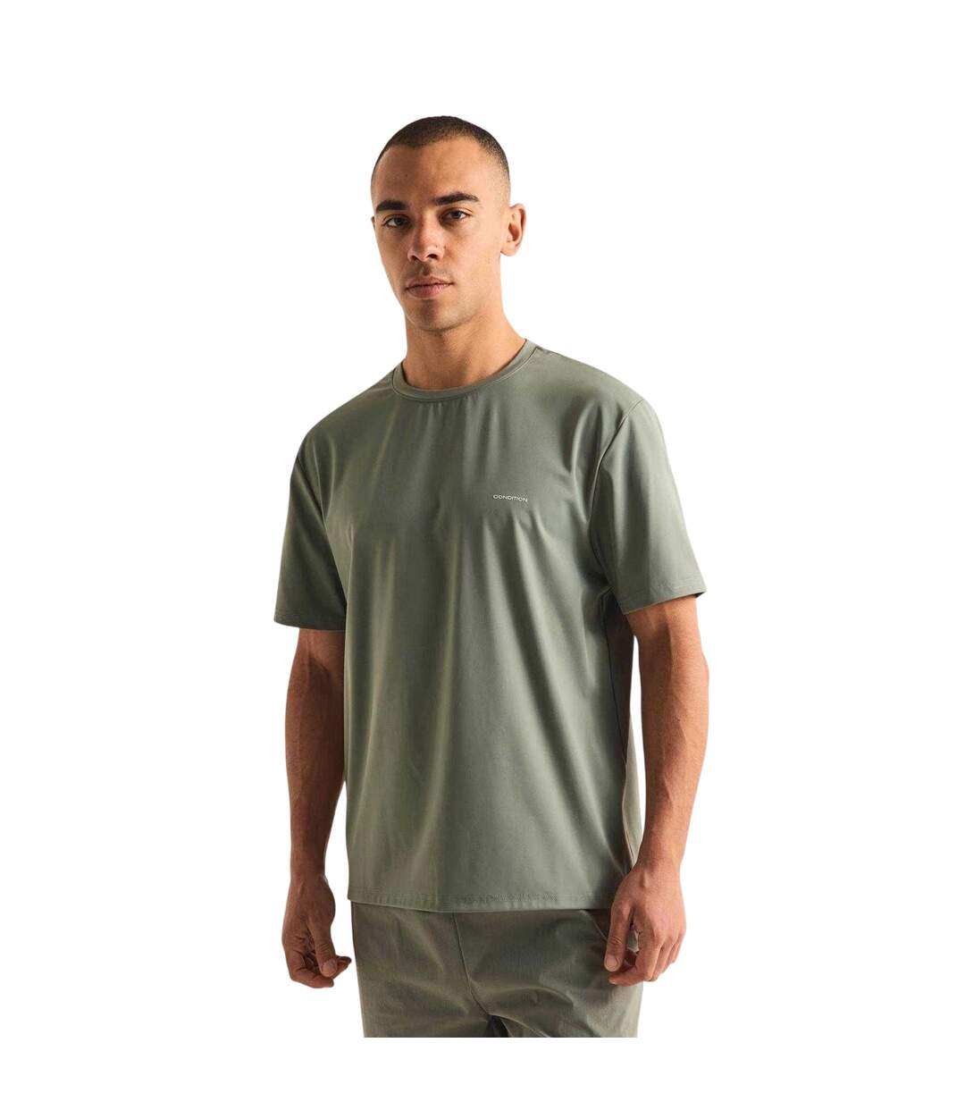 T-shirt Tous Les Jours Homme Vert De Gris Clair Condition-4
