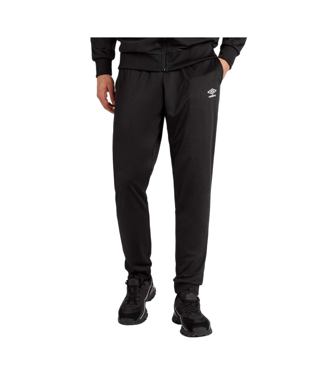 Umbro Mens Active Tricot Tracksuit (Black/White) - UTUO1394