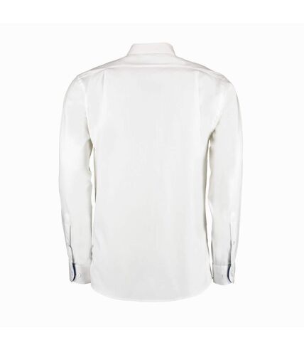 Kustom Kit Mens Contrast Premium Oxford Shirt (White/Mid Blue) - UTBC2682