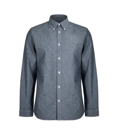 Mens Denim Long-sleeved Shirt Dark Grey Lacoste