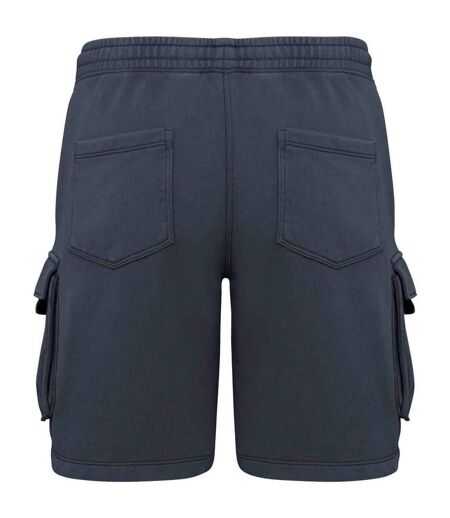 Mens French Terry Washed Cargo Shorts Washed Navy Native Spirit